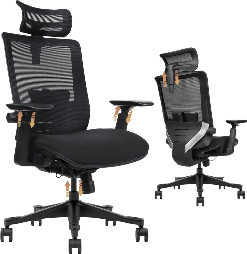 HDeye SM6 Bürostuhl, Ergonomischer Stuhl, Multifunktionales Produktbild 
