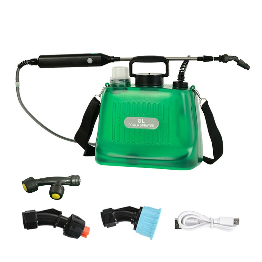 1,35/2 Gallonen Elektrischer Gartensprüher mit Teleskopstab Selbstansaugende Pumpe Rasenbewässerungssprüher Hofnebelsprüher