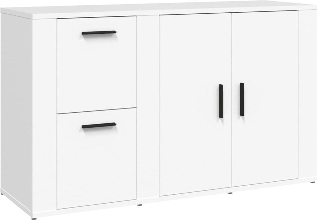 Sideboard Weiß 100x33x59,5 cm Holzwerkstoff