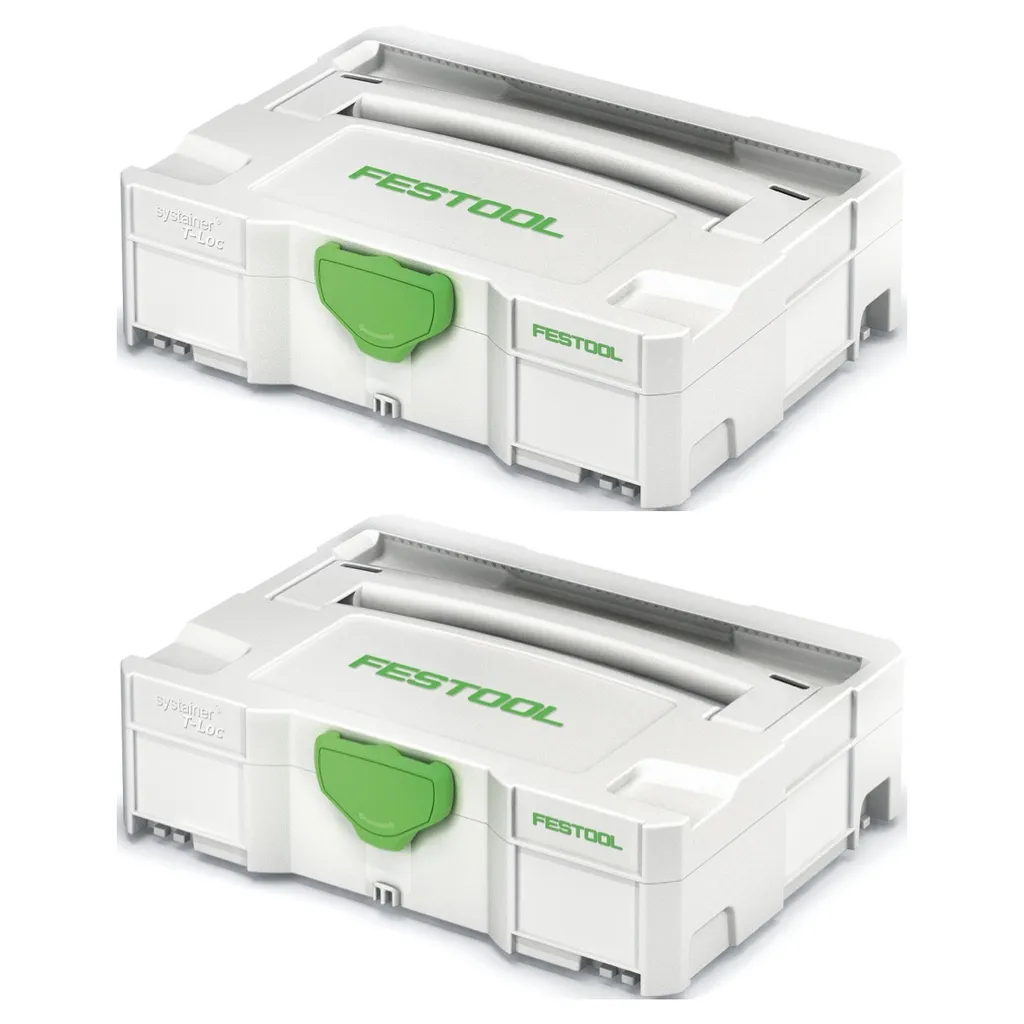 Mallette de rangement outils Festool SYS 1 TL Combinable lot de 2 Gris - 2