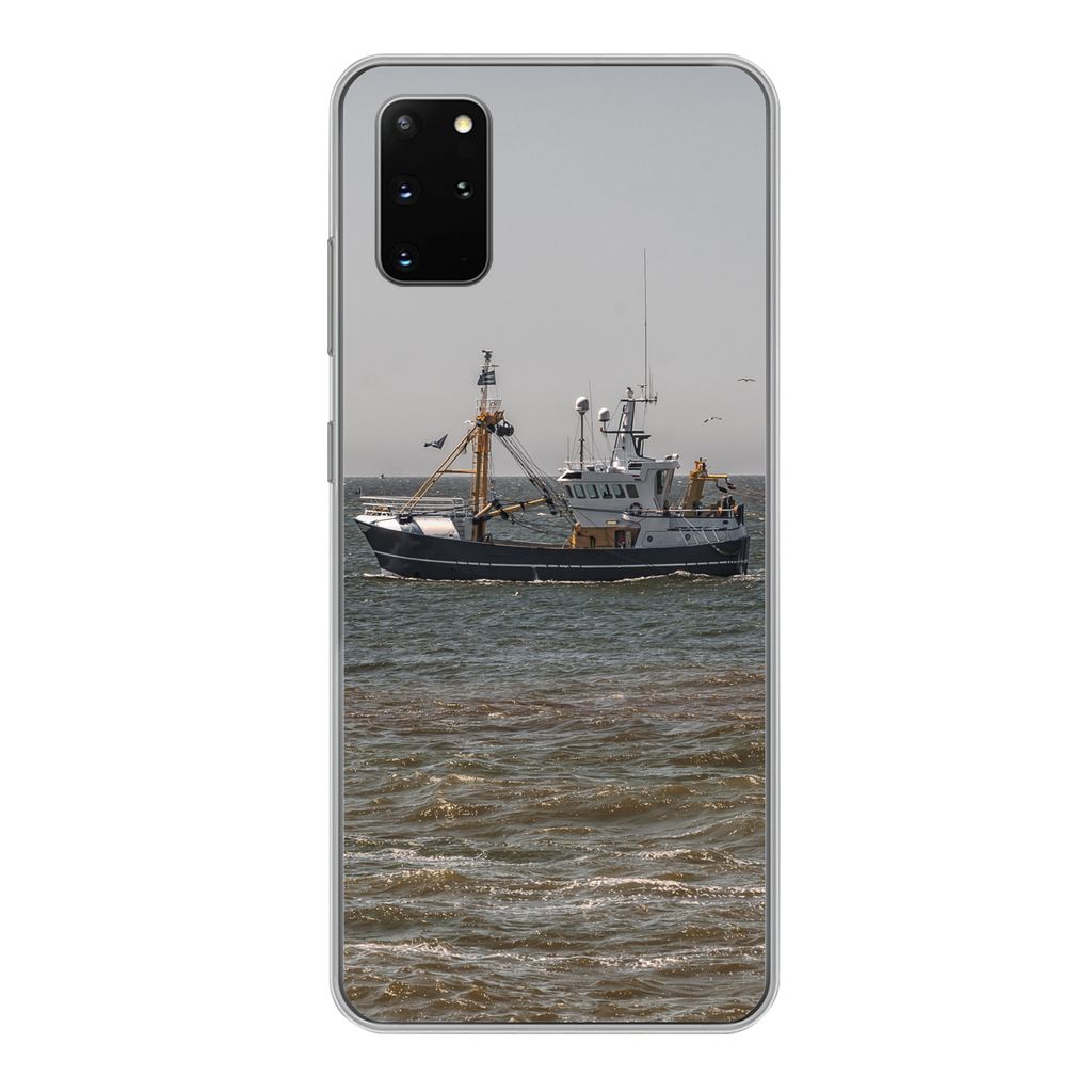 MuchoWow Handyhülle Schutzhülle Hülle für Samsung Galaxy S20 Plus Nordsee - Fischerboot - Wasser Silikon Softcase Handy Hülle - Hartschale