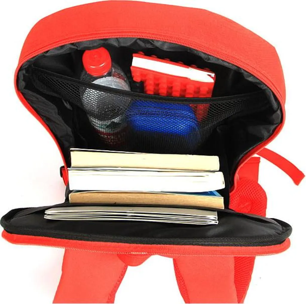 Zaino scuola "Calciatore del Monaco" rosso e bianco - 5