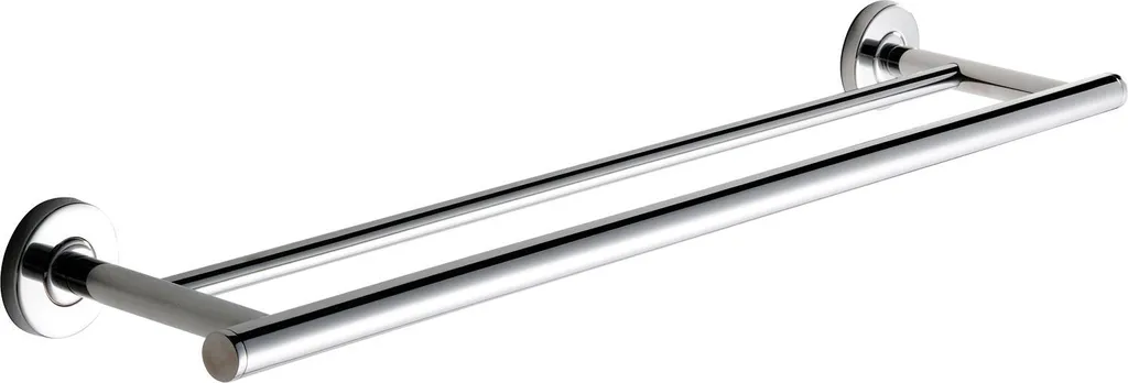 Double porte-serviettes mural KWC MEDIUS inox poli 60 cm pour bain