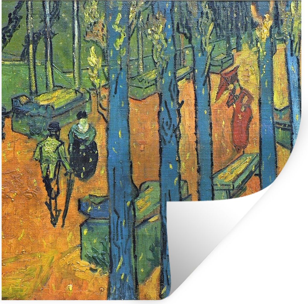 MuchoWow Wandtattoo Wandsticker Wandaufkleber Die Alyscamps - Vincent van Gogh 50x50 cm Selbstklebend und Repositionierbar - Selbstklebend - Foto...