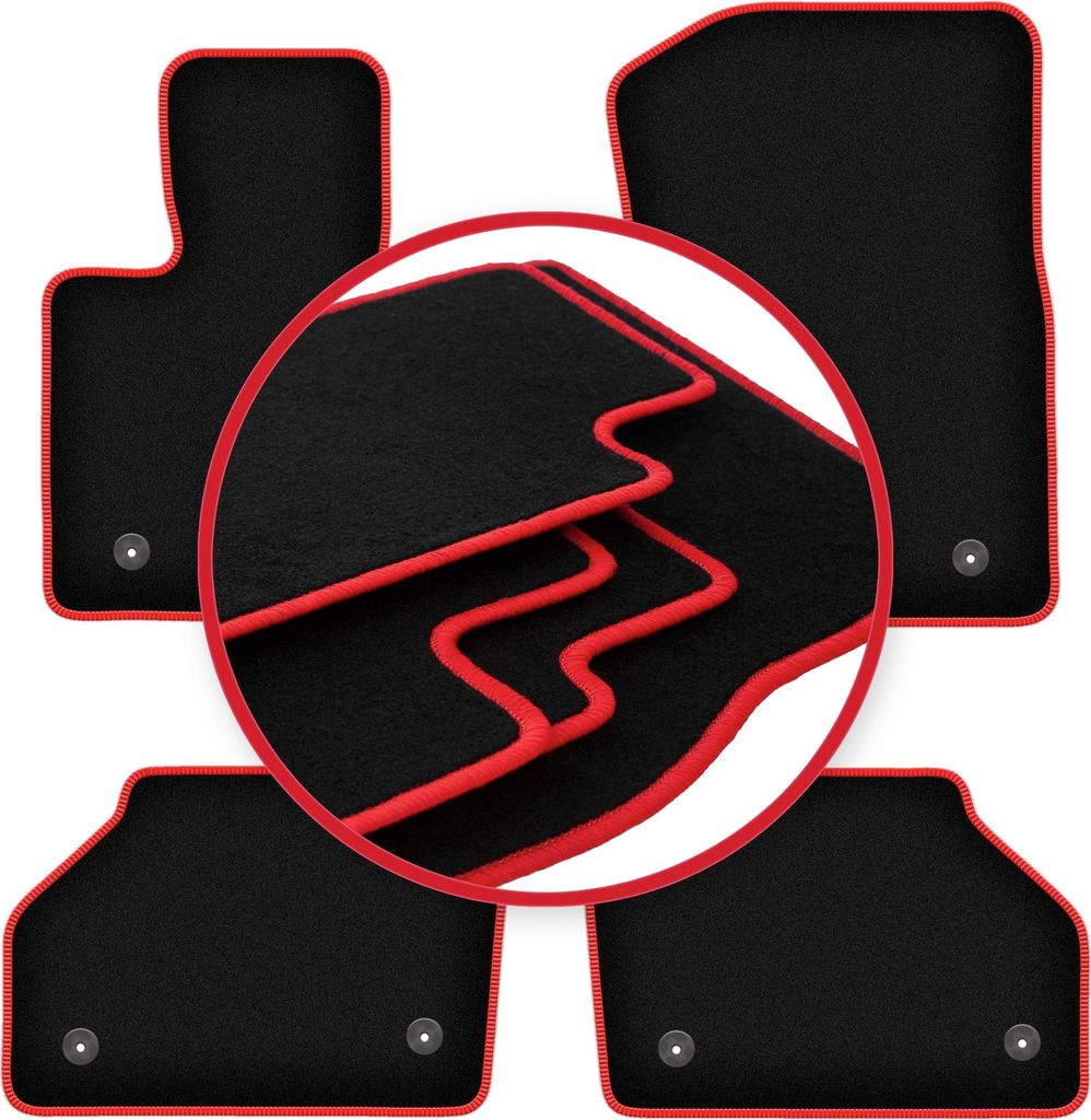 CARLUX-RED Autofußmatten für: BMW X4 F26 SUV (2014-2018)