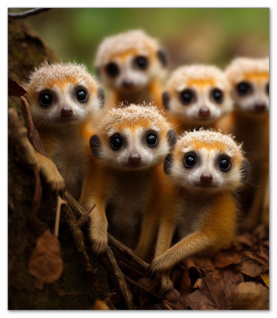 Wallario Herdabdeckplatte aus Glas, Größe 52 x 60 cm 1-teilig, Motiv Neugierige Erdmännchen