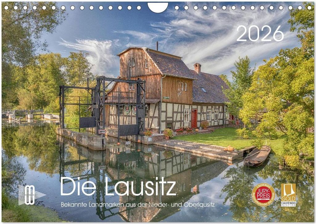 Die Lausitz - Landmarken der Nieder- und Oberlausitz (Wandkalender 2026 DIN A4 quer), CALVENDO Monatskalender