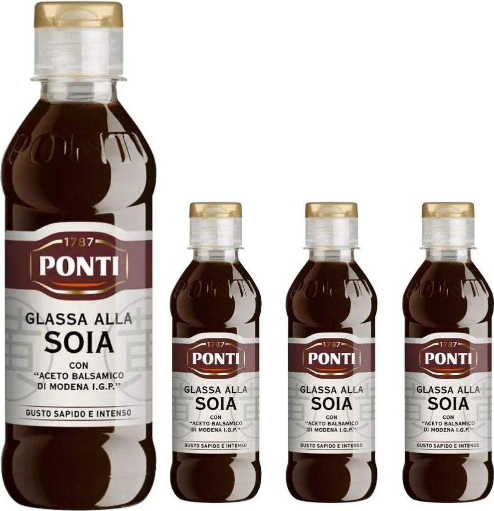 Ponti Glassa Alla Soia Gusto Intenso 4 Confezioni da 240 Grammi
