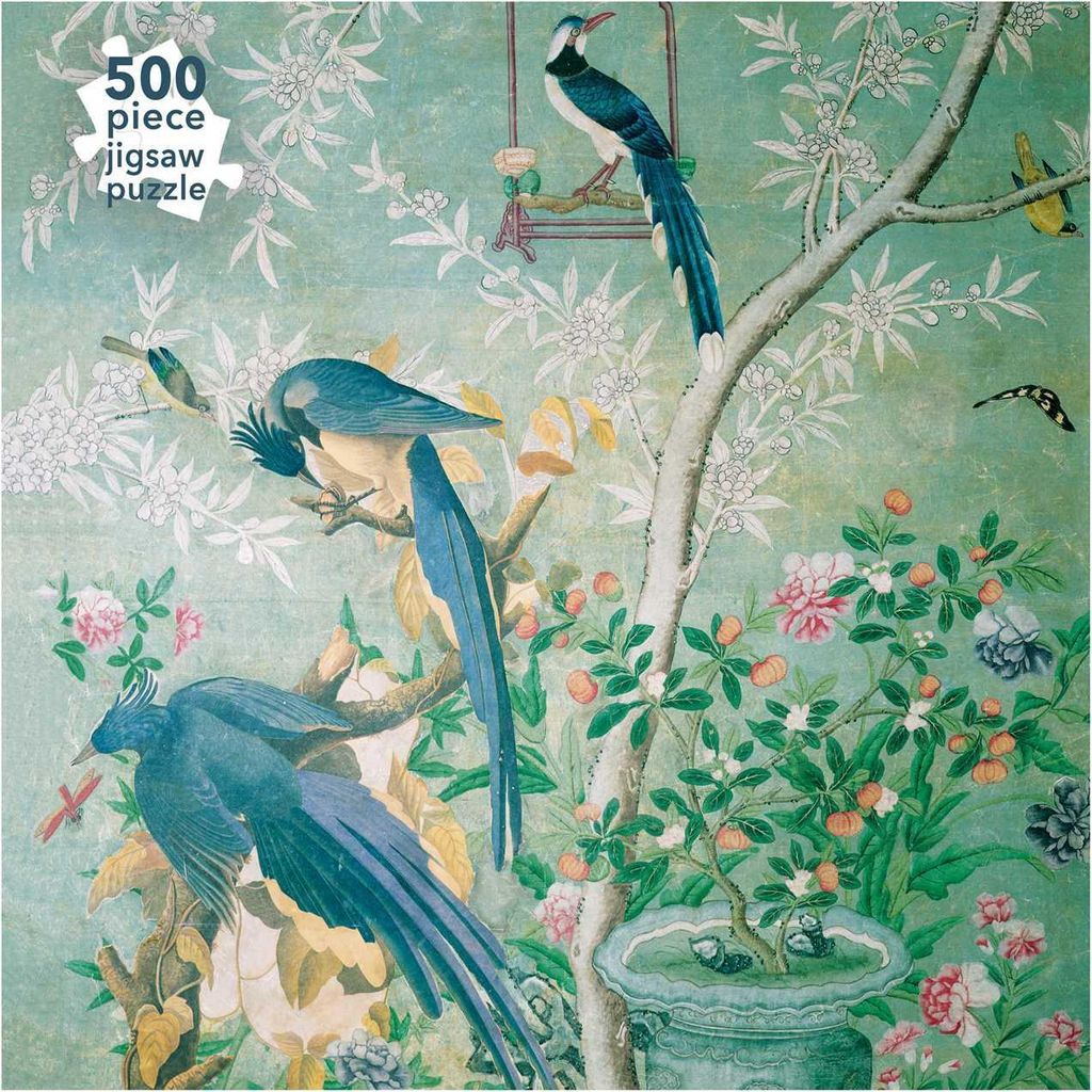 Adult Jigsaw Puzzle John James Audubon: Magpie Jays (500 Pieces)