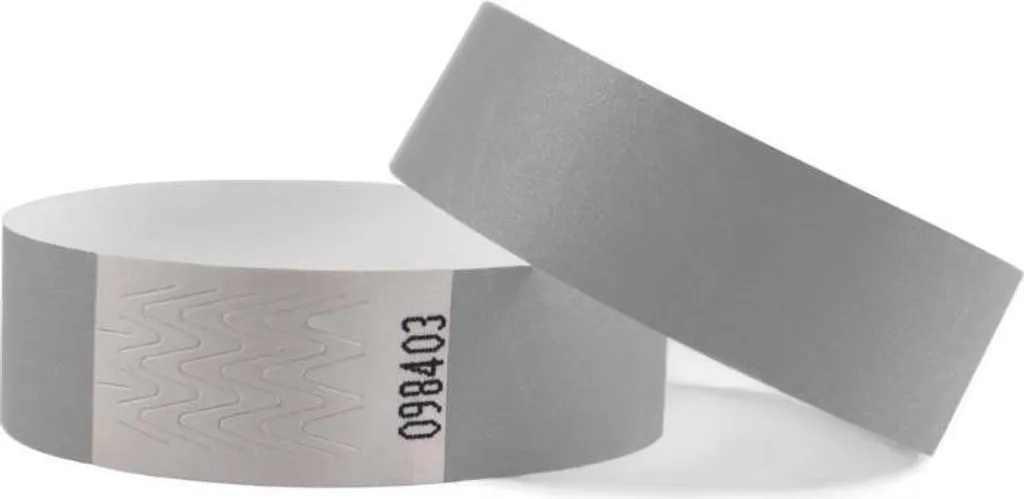 Braccialetti Tyvek Argento CombiCraft 500pz | Controllo Eventi e Sicurezza