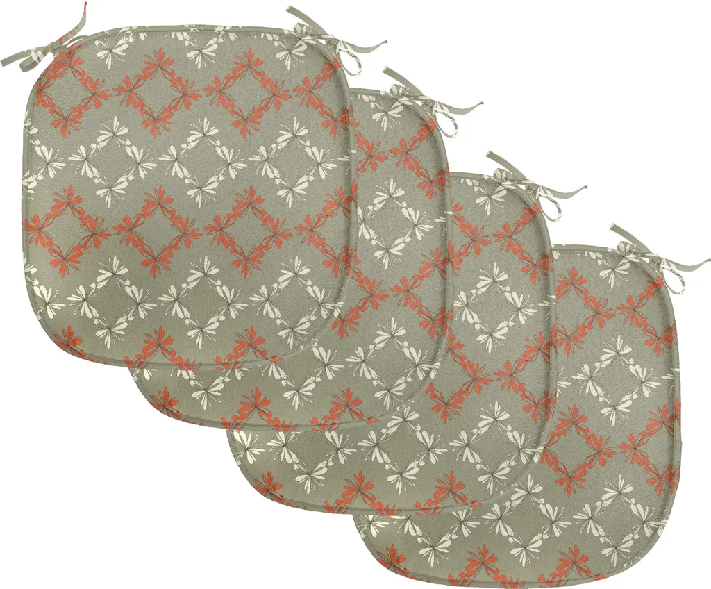 Cuscino per Sedie da Giardino 40x40 Set di 6, Cuscini per Sedie da Cucina Sfoderabili con Laccetto, Lavabile Durevole Utilizzo su Entrambi I Lati Cuscini Sedie Cucina Viola
