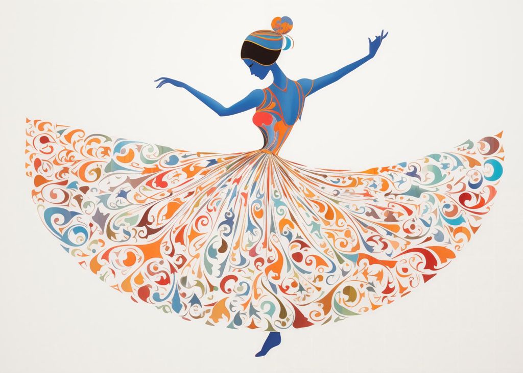 Poster 70x50cm Wirbelnde Ballerina