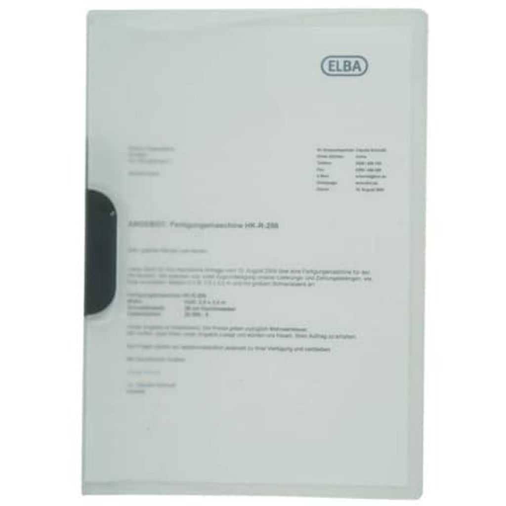 Klemmmappe image mit clip-fix system A4 PP farblos