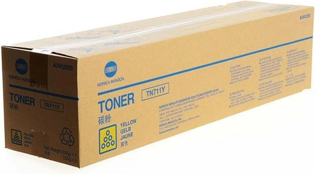 Fornitura Toner Giallo TN711 Konica Minolta A3VU250 - Alta Resa 31K