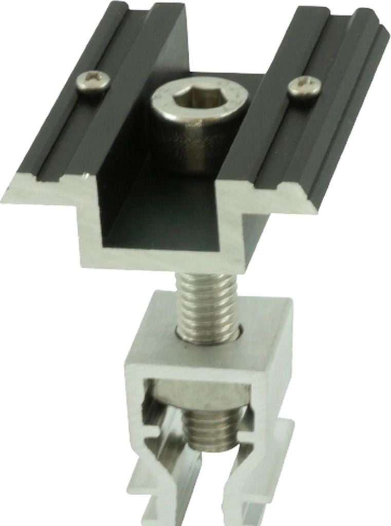 Alumero easyCLAMP, Mittelklemme mit Pin, schwarz, 28-42, 1 Produktbild 