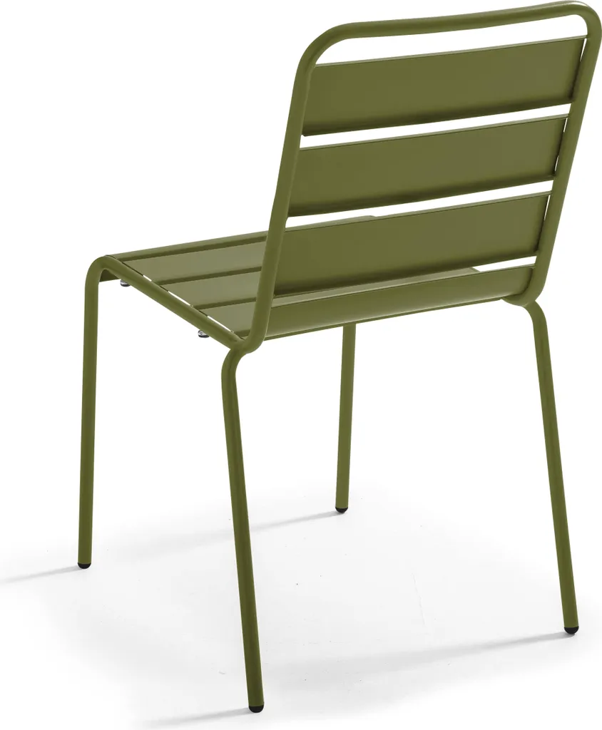 Sedia Design Metallo Verde Salvia Palavas | Oviala Outdoor Style