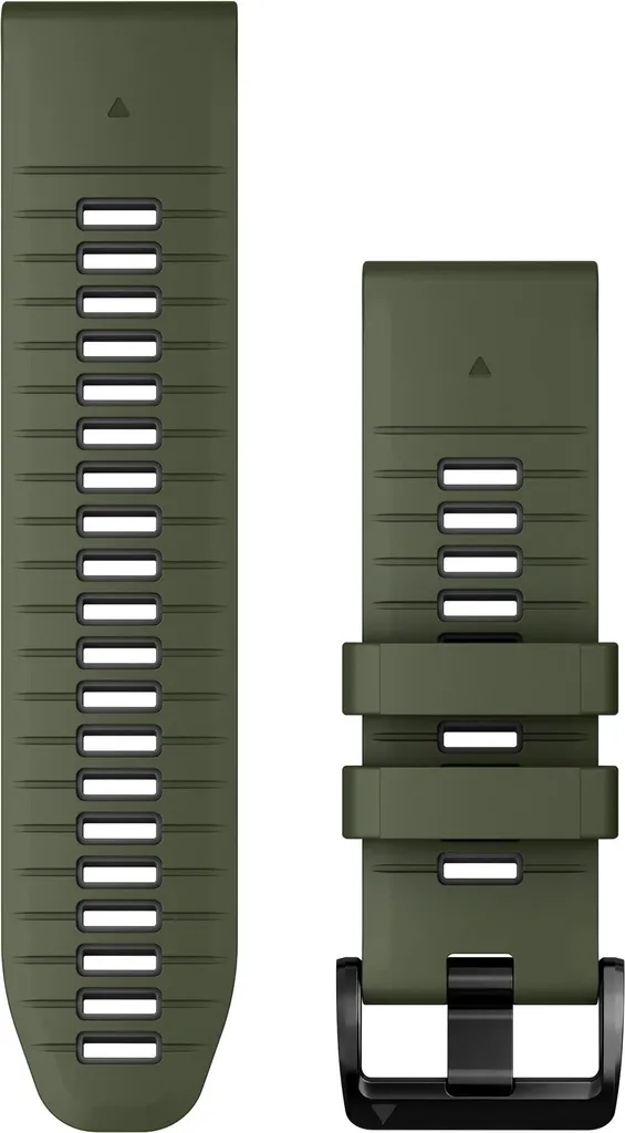 Bracelet 26mm QuickFit silicone anti-irritation vert graphite Garmin