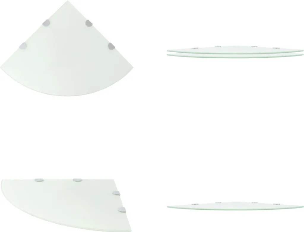 Offerta Set 2 Mensole Vetro Bianco 45x45 cm vidaXL - Prezzo Imbattibile