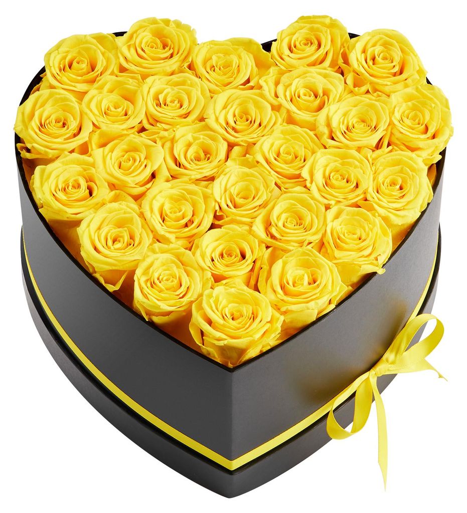 SucceBuy - 27 rose eterne in confezione a forma di cuore, Immagine del prodotto 