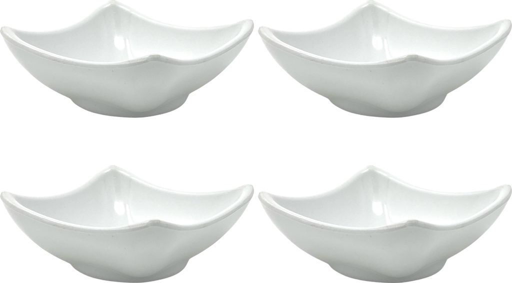 4x Dip Misky Melamínová sada biela 754 Snack Bowl Obrázok produktu 