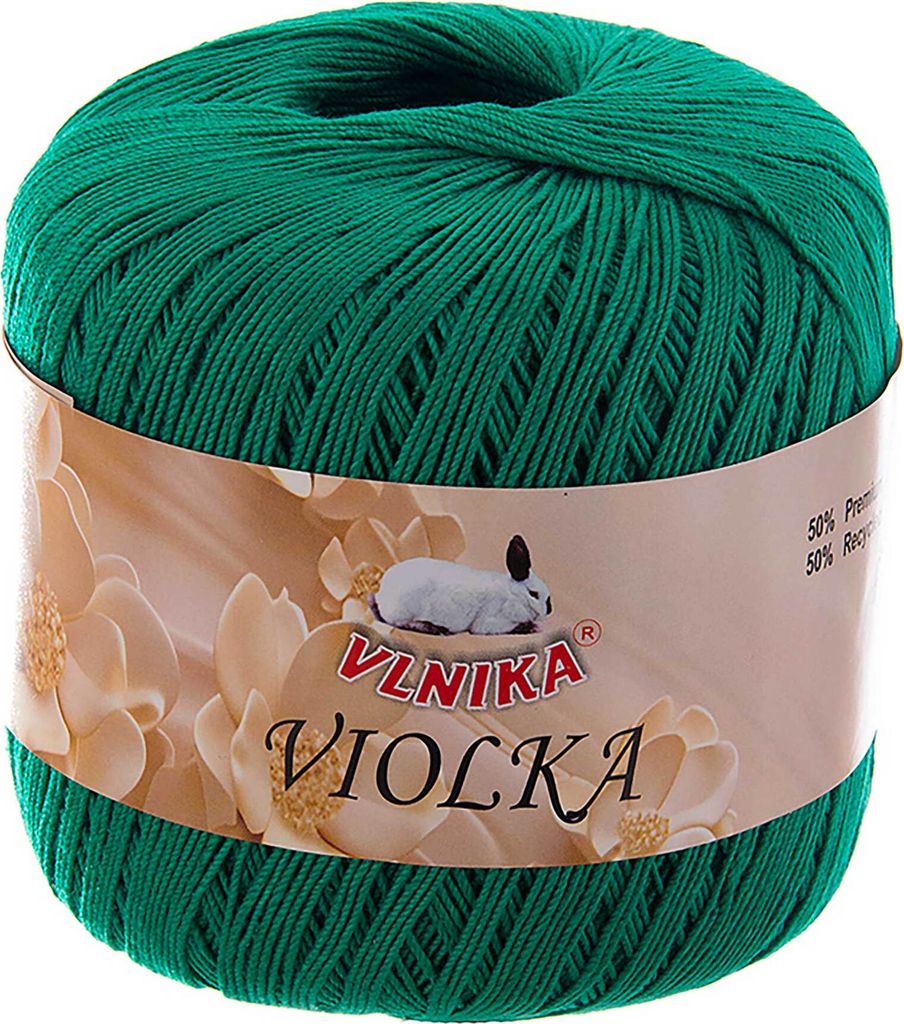 Häkelgarn Violka 50g Baumwolle tlw. recycled Klassikgarn Filetgarn unifarben