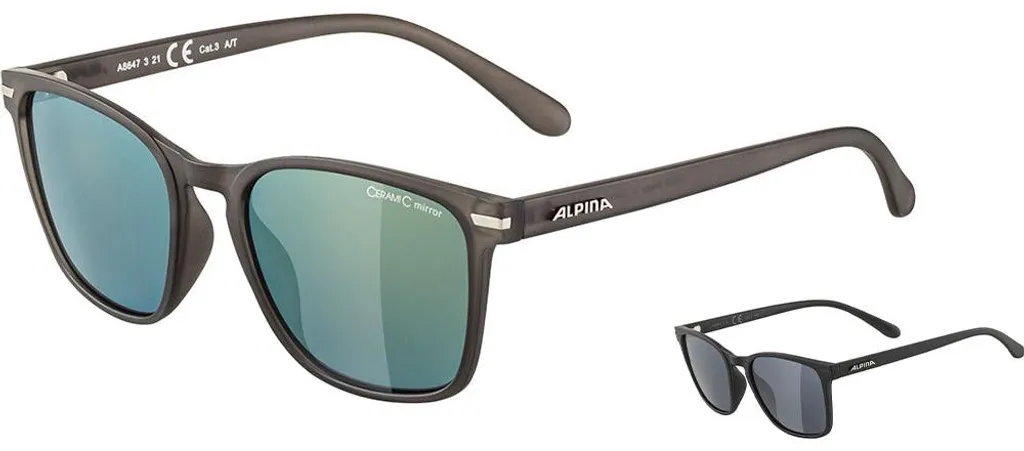 Alpina Yefe All Black Matt verres miroirs protection UV3 lunettes sport