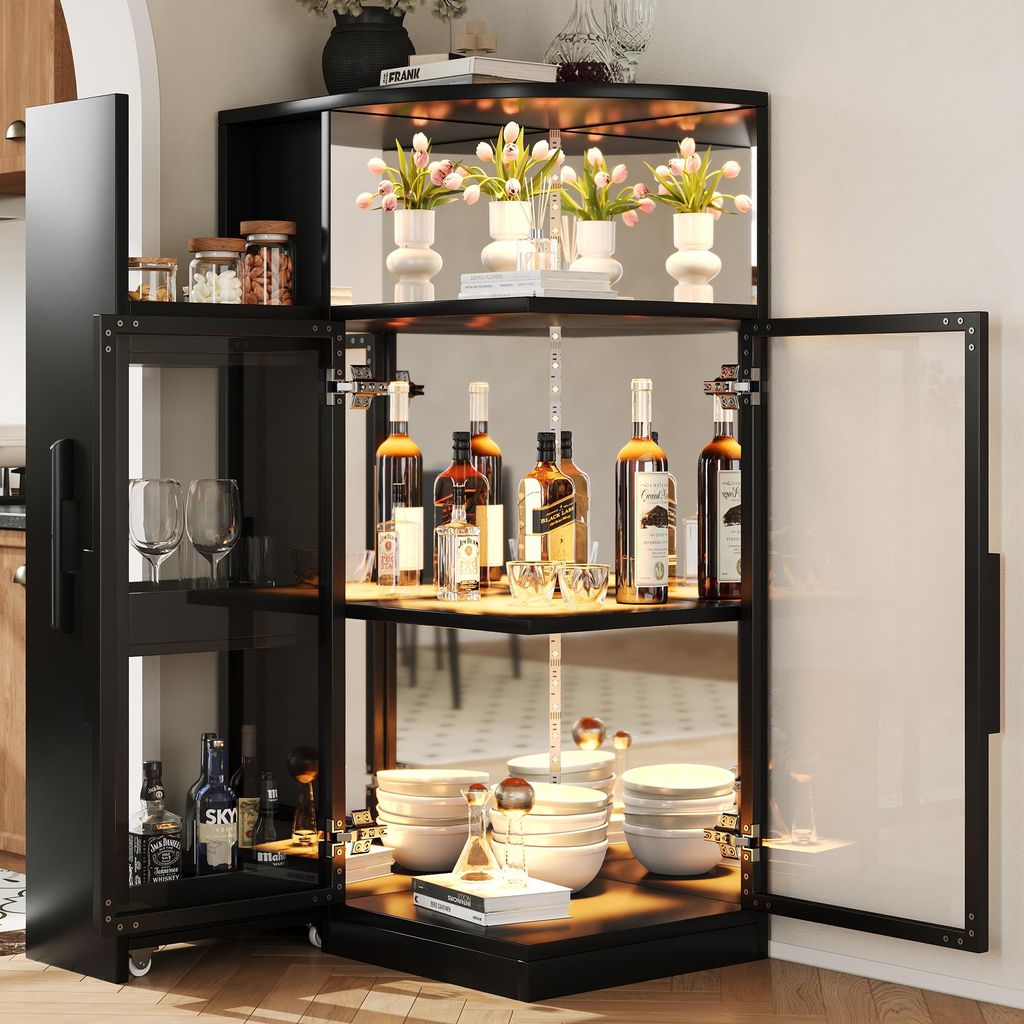 Flexibilné sklenené vitríny s LED osvetlením, vitrína s Obrázok produktu 