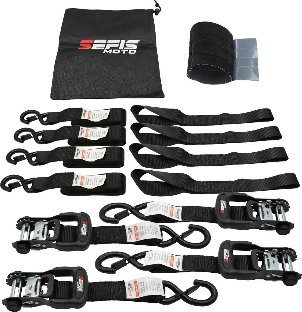 SEFIS SET 40 cinghie di tensione 4x tenda 40mm x 240 cm 4x cinghia
