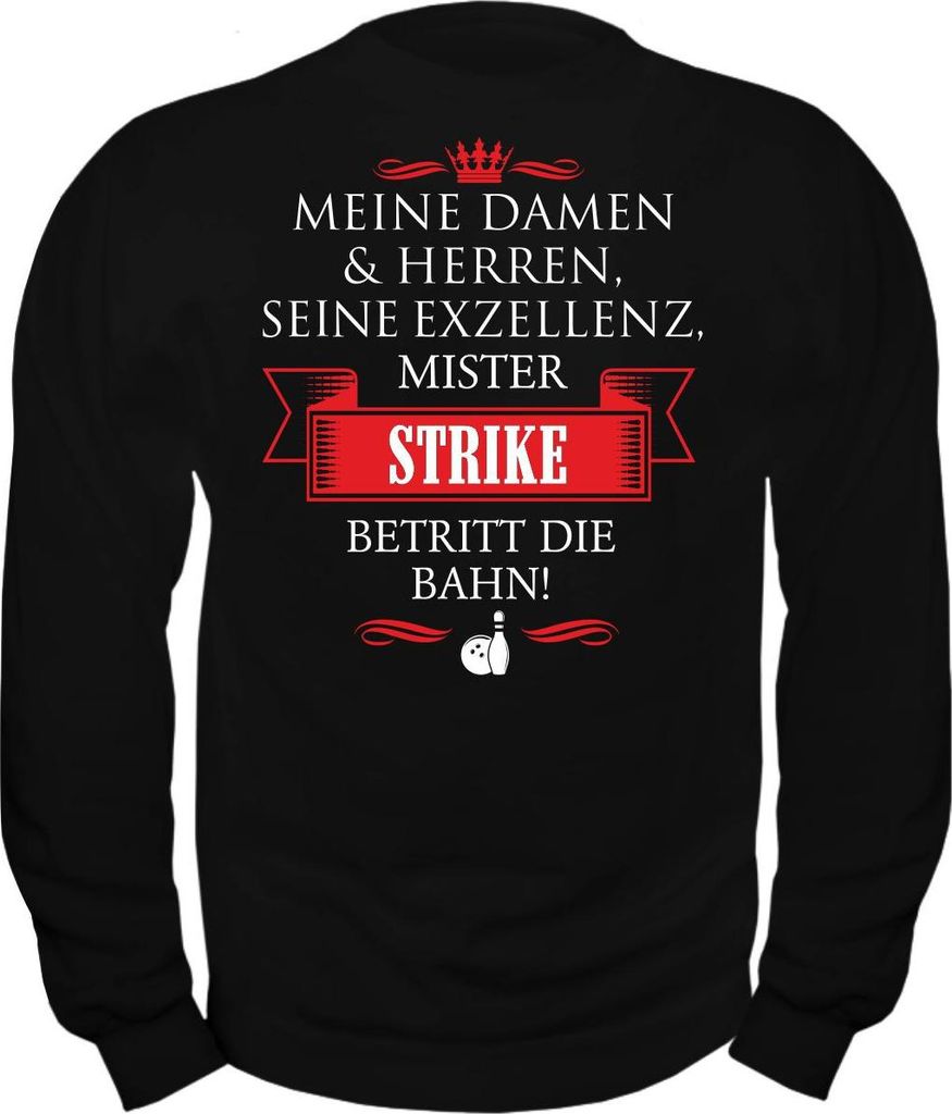 Herren Sweatshirt Seine Exzellenz DER BOWLER