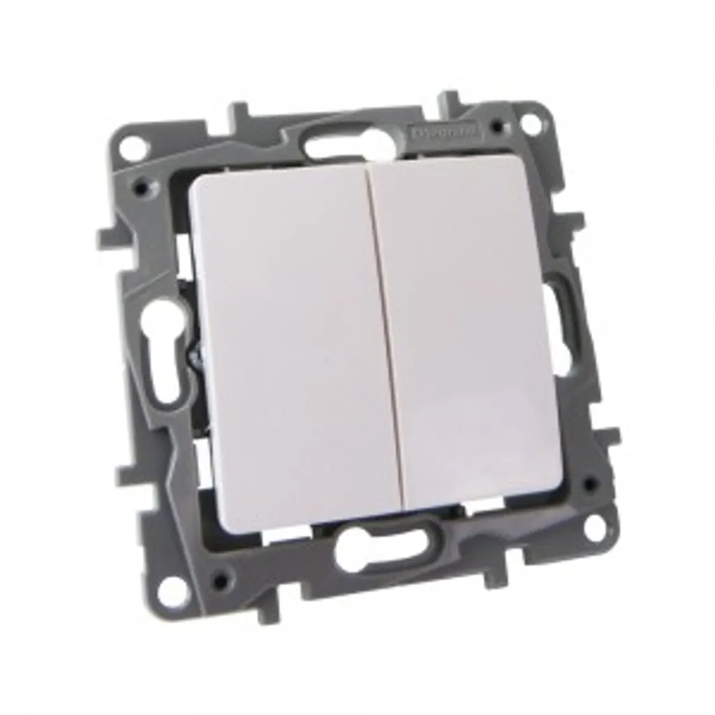 Doppio Interruttore Bianco Legrand Niloe 764505 10A - Comfort Totale