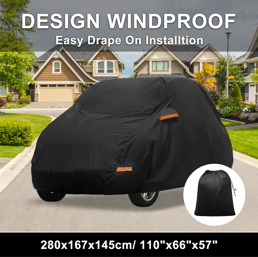 Autoabdeckung für Smart Fortwo 2007-2022 Aluminiumfolie Innere Baumwolle Outdoor Voll Autoabdeckung Alle Wetter Wasserdicht mit Fahrertür Rei?ver...