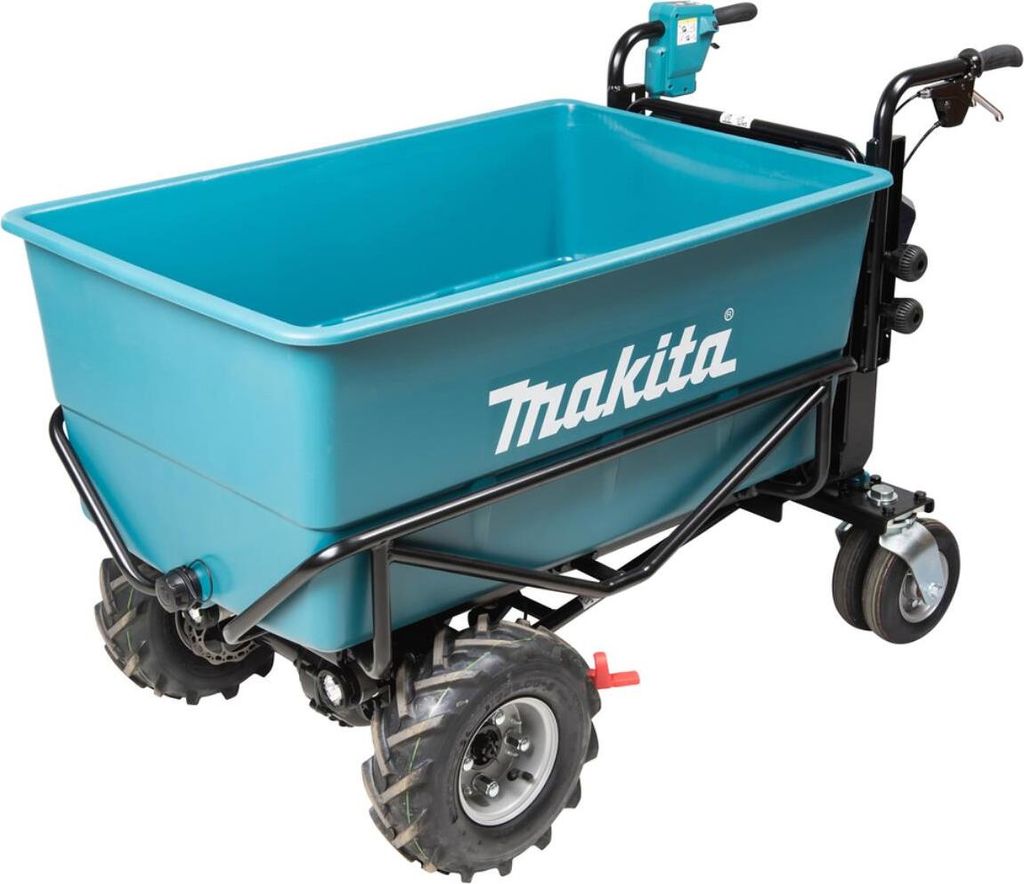 Makita Akku-Schubkarre LXT 18 V x 2 - 300 kg (<3°) - 0 - 1,5 / 3,5 / 5,0 km/h
