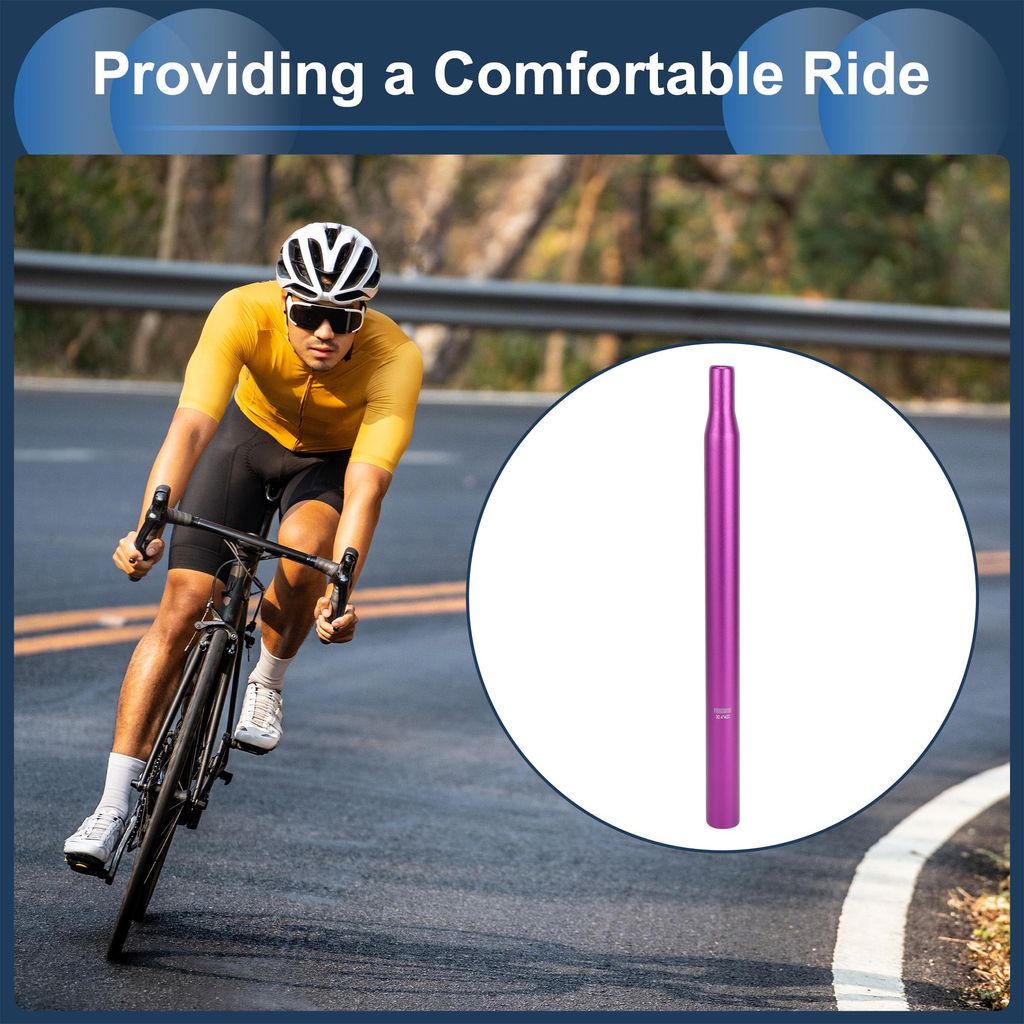 Fahrradsattelstš¹tzen 30,4x400mm Fahrradsattelstš¹tze Sattelrohr Aluminiumlegierung Lila Leichtgewicht