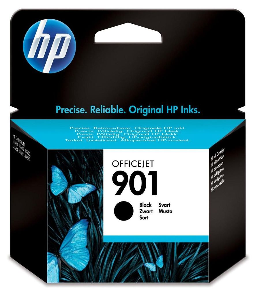 HP 901 Black Original Ink Cartridge, Standardertrag, Produktbild 