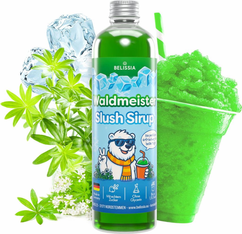 Belissia Slush Eis Sirup 250ml Konzentrat - Waldmeister - Produktbild 