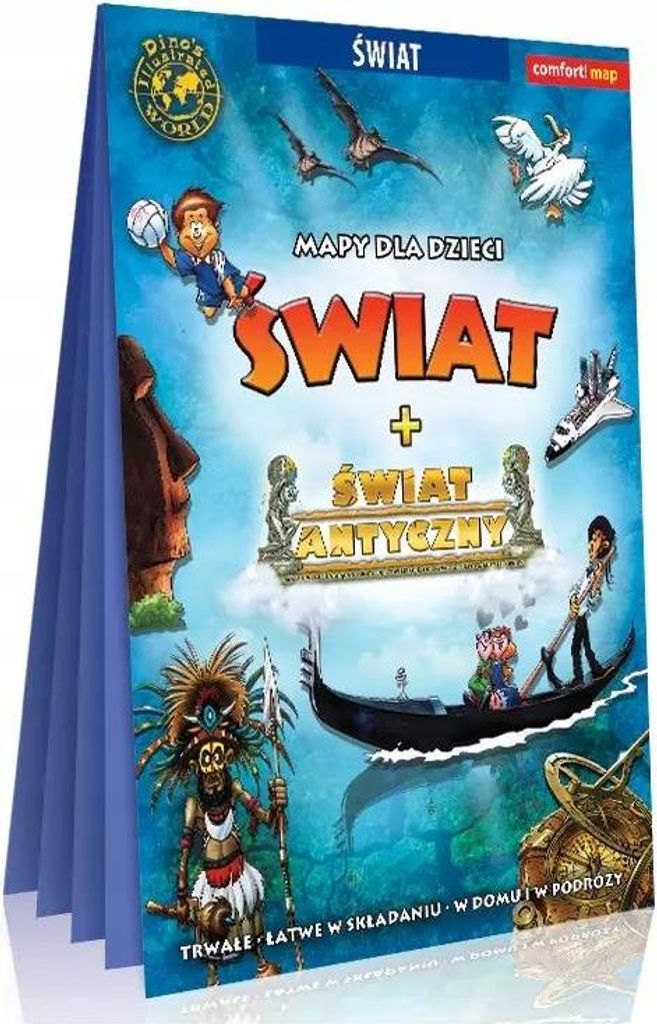 Świat + Świat antyczny comfort! mapa laminowana (Bildung für Kinder auf Polnisch)