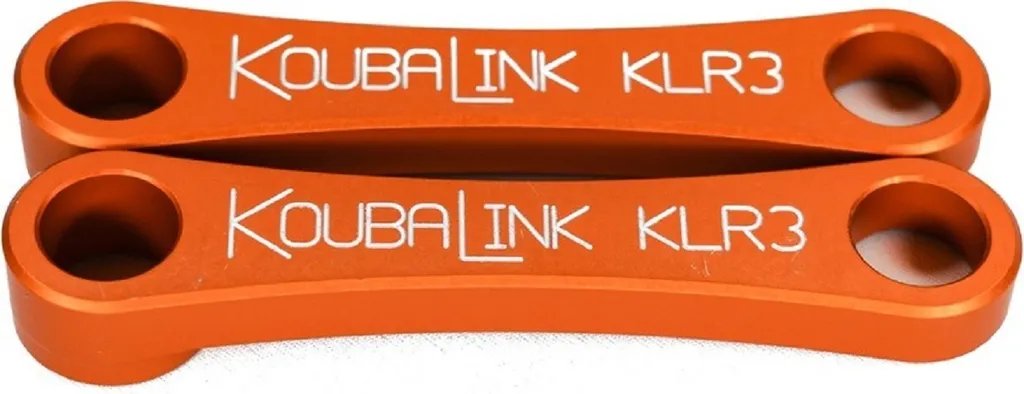 Kit rabaissement KLR250 KoubaLink 57mm en aluminium usiné CNC coloris Or