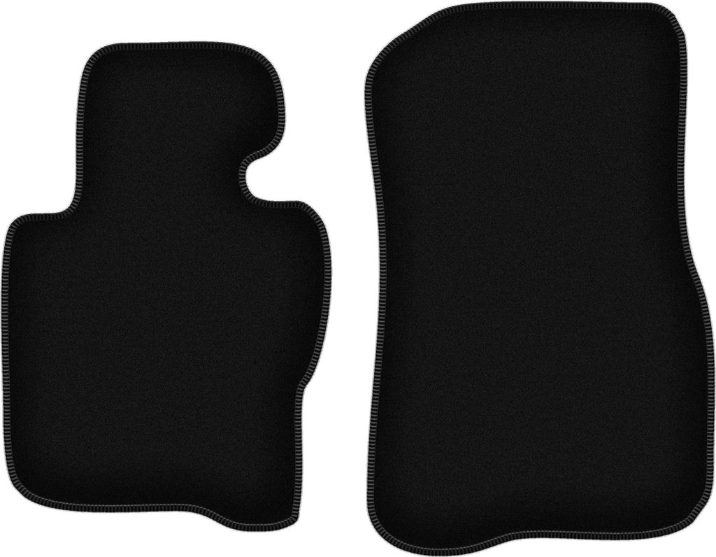 Wielganizator Velours-Autoteppiche vorne – passend für BMW 4 F33 (xDrive, Bj. 2013-) – schwarz, passgenau, mit Befestigungen set 2 Stk.