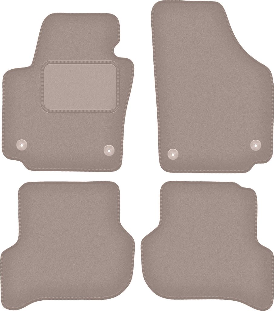 Velours-Autoteppiche für: Seat Altea Minivan (08.2008-2015) Beige
