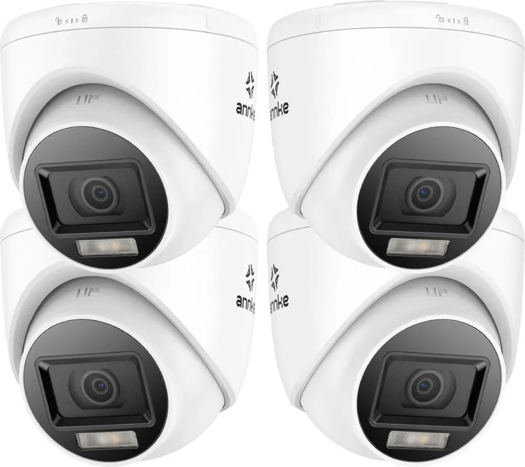 Caméra de sécurité 4K anti-intrusion avec alerte smartphone lot de 4
