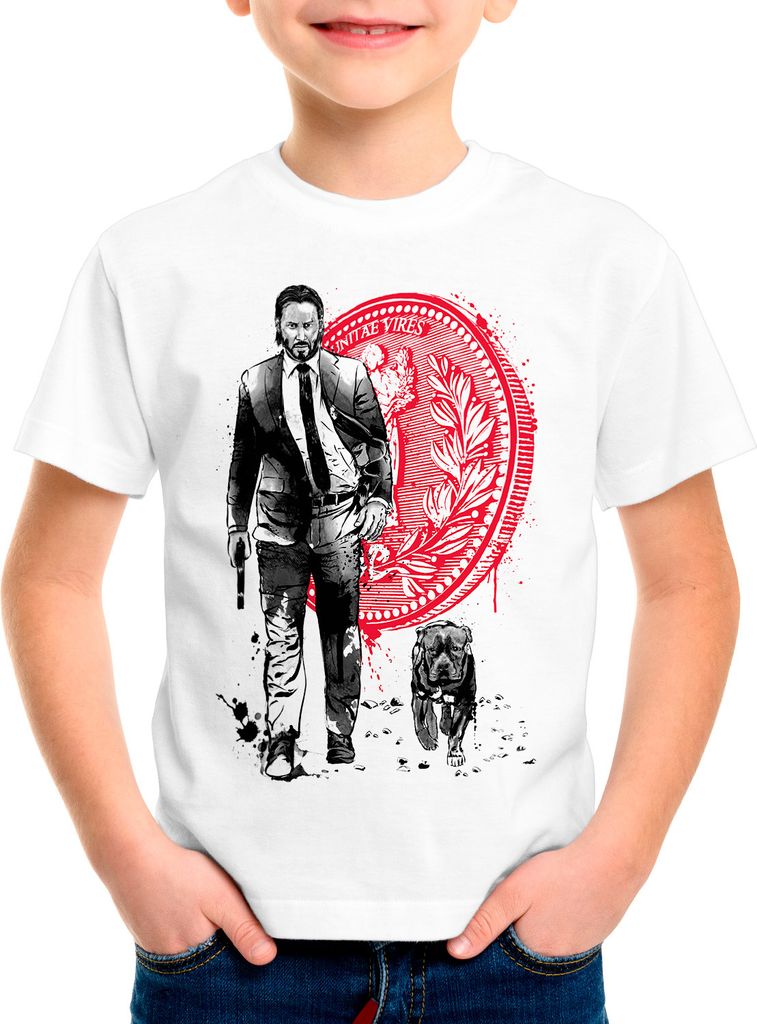 BaumwolleCloud Brave Hit Man Kinder T-Shirt wick action movie keanu