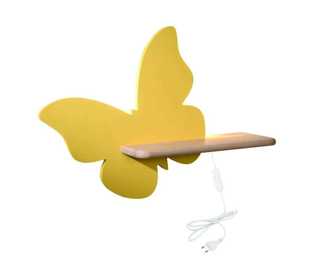 Applique murale LED bois papillon pour décorer et éclairer vos murs