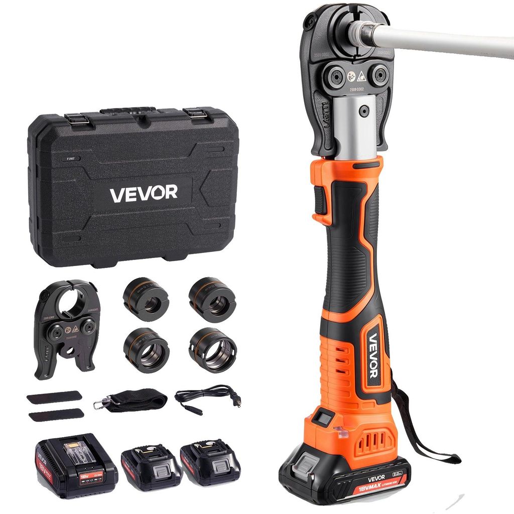VEVOR Akku-Rohrpresswerkzeug-Set, 18V Elektrisches Produktbild 