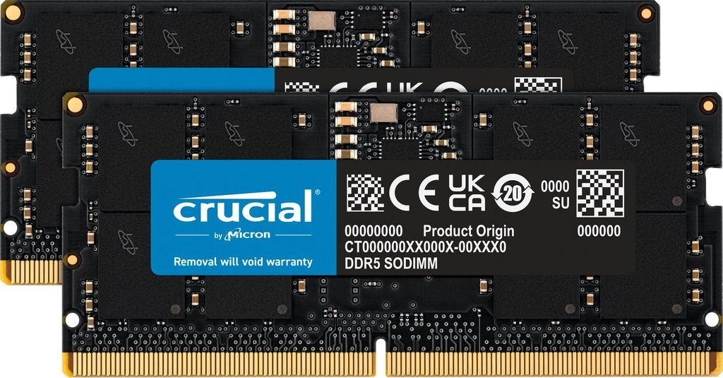 Crucial 64GB Kit 2x32GB DDR5-4800 SODIMM - 64 GB - DDR5 Obrázek produktu 