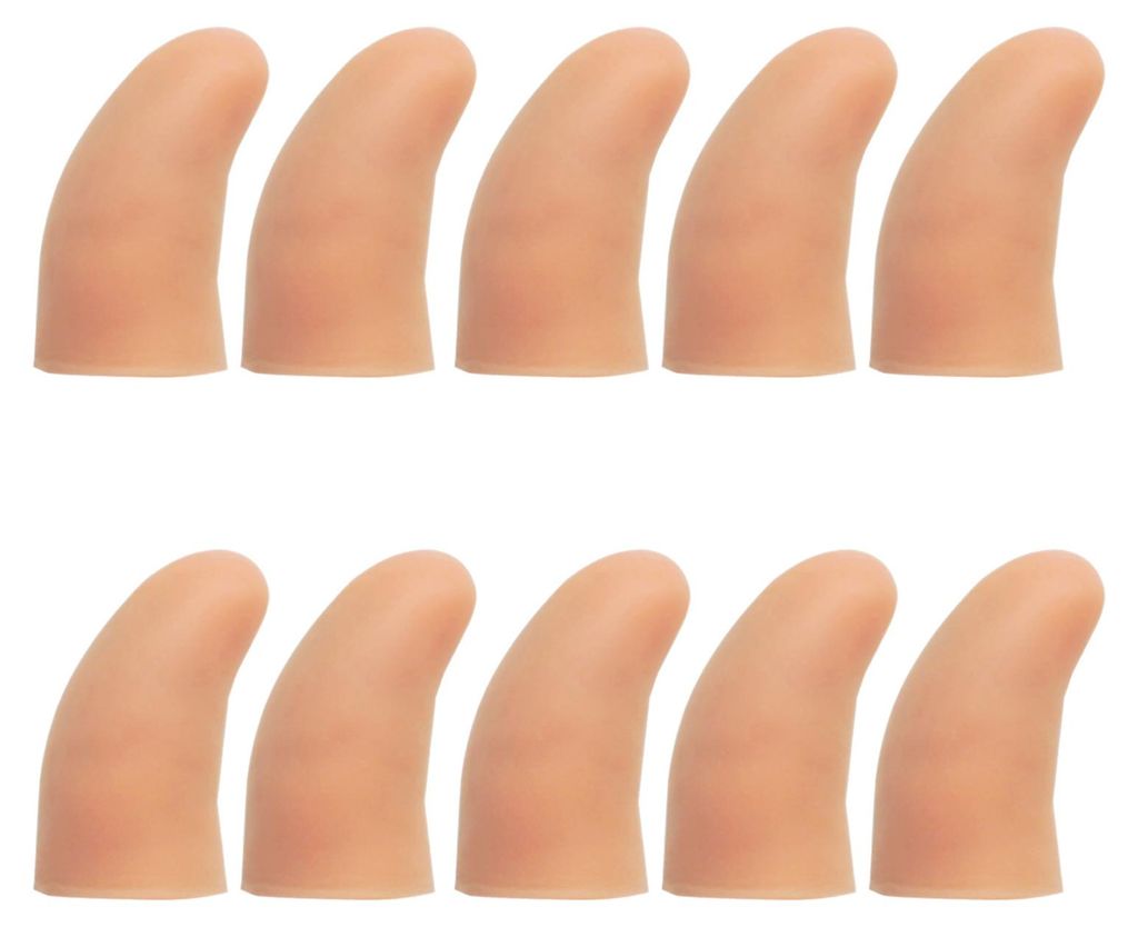 10 Stück Silikon-Fingerschützer zur Linderung von Fingergelenkschmerzen und -arthrose, kurze Daumenschützer, wiederverwendbare Fingerkuppenschut...
