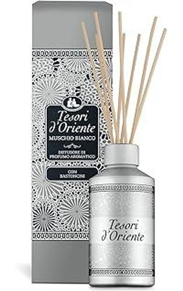 Tesori d'Oriente, weißer Moschus, Aroma-Diffusor mit Stäbchen, 200 ml