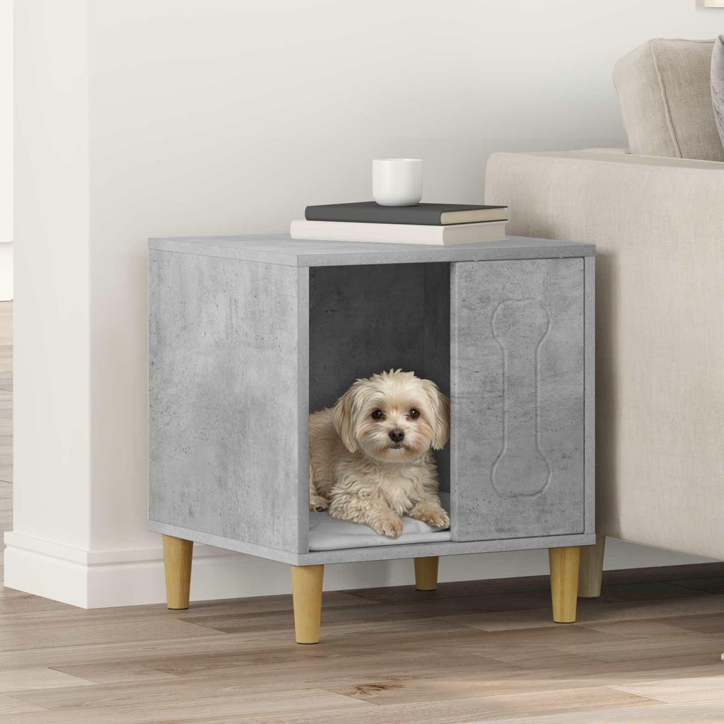 Cloris DesignMöbel Hundehütte Beton 44 x 42 x 49 cm Holzwerkstoff - Hunde-Transportboxen DE271589