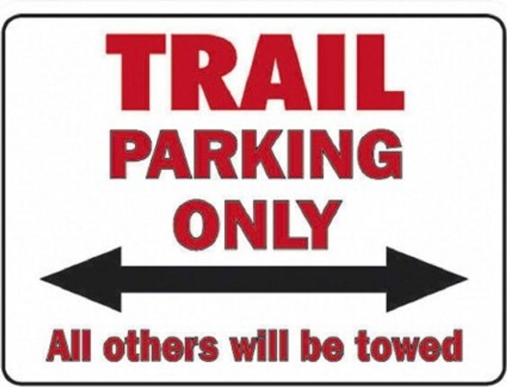 Kunststoffstoffschild - Parkschild - Trail Parking Only - Gr. ca. 40 x 30 cm - 303093 -