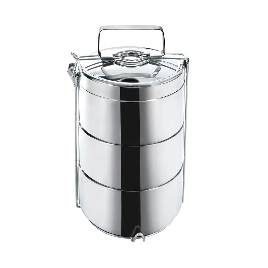 Lunch Box Termico Acciaio Inox 3 Livelli - Schiscetta Professionale - 1