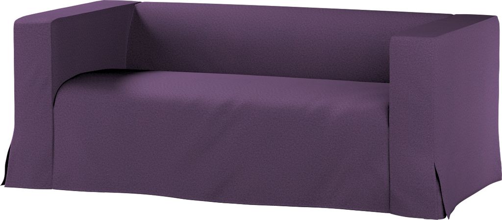 Dekoria Bezug für Klippan 2-Sitzer Sofa, lang mit Kellerfalte, violett, Klippan 2-er